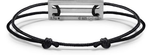 LE GRAMME 2,5g polished sterling silver lacquered cord bracelet