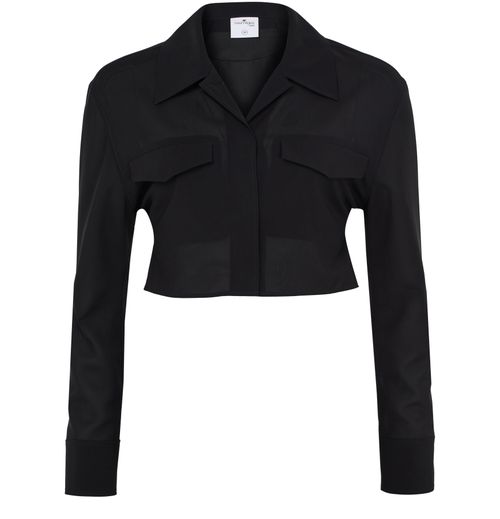 COURREGES 2-pocket cotton crop shirt