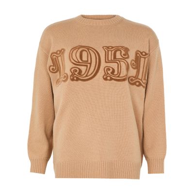 Max Mara Fido Round Neck Sweater In Neutral