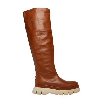 Isabel Marant Malyx Leather High Boots In Cognac