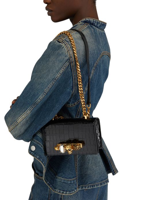 MCQUEEN Jewelled Satchel mini shoulder bag