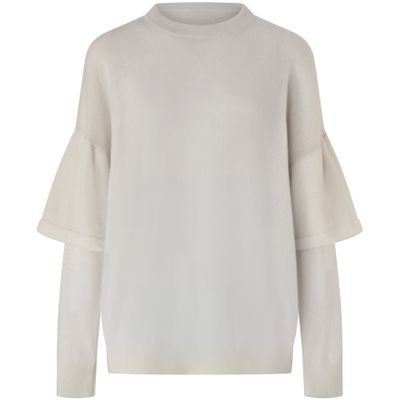 Darkpark Wool And Cashmere Troy Double-sleeved T-shirt In White