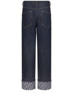 Women's Boyfriend Jeans in cotton denim with Dior Oblique