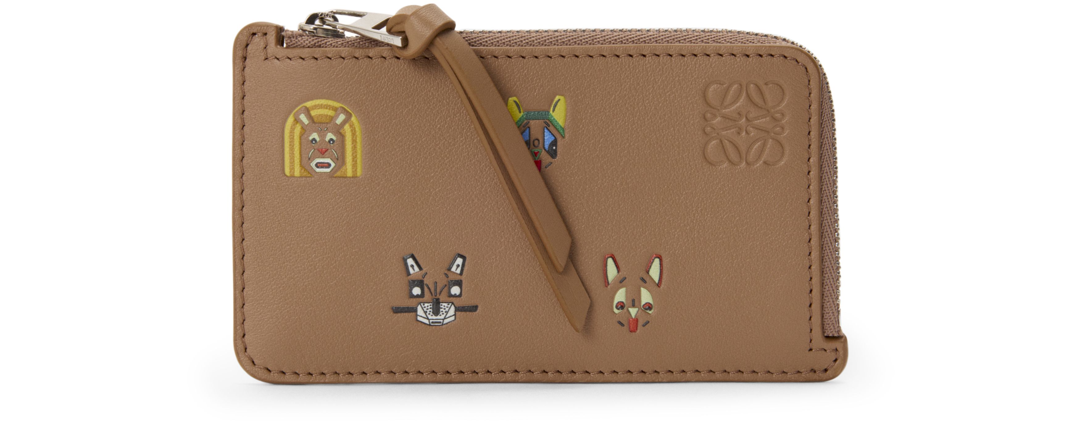 Cats coin cardholder in classic calfskin