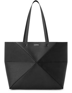 Medium horizontal Puzzle Fold tote in soft grained calfskin
