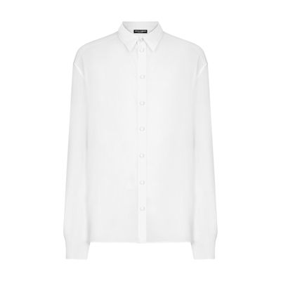 Dolce & Gabbana Silk Shirt In White