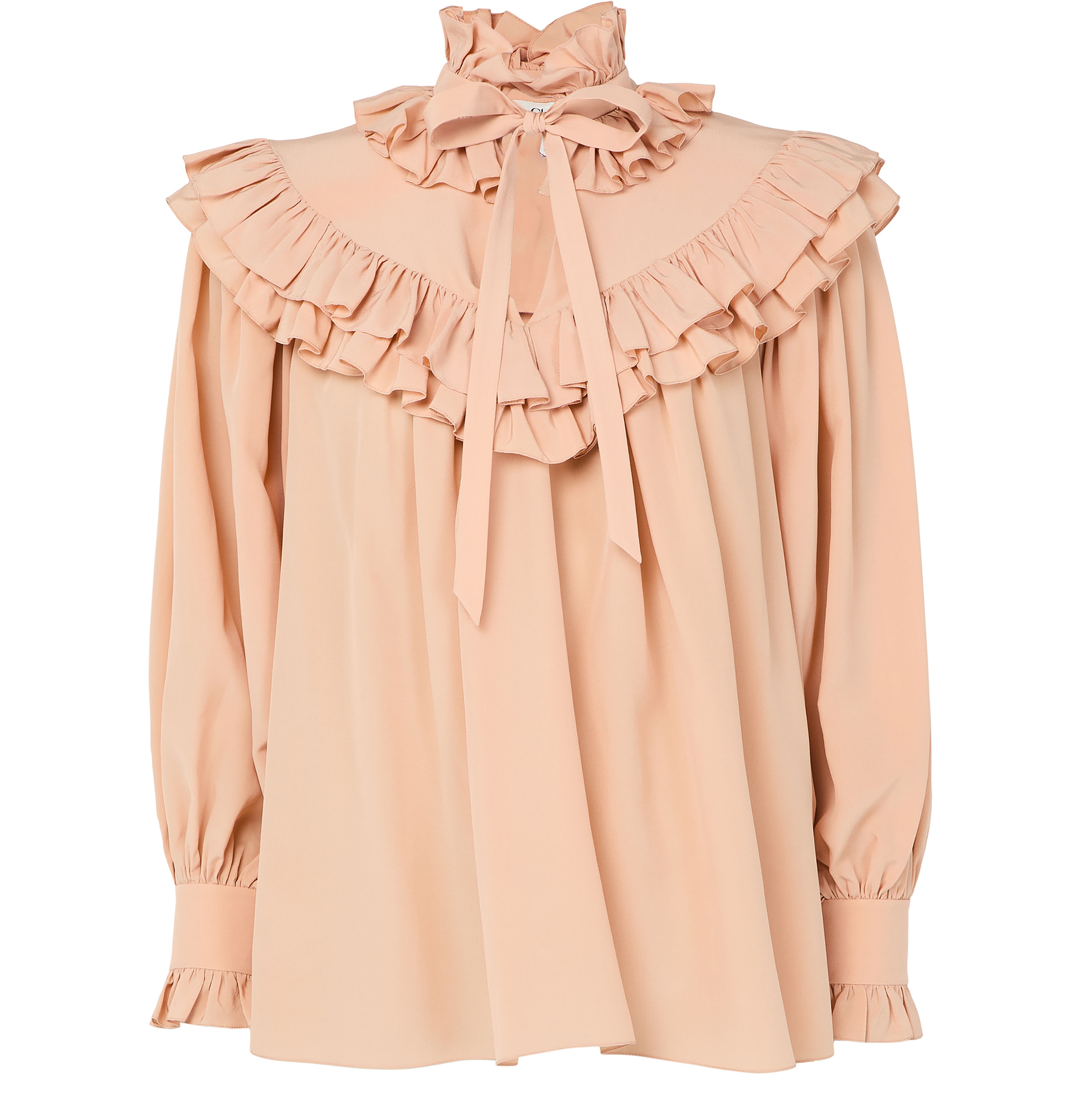 Blouse with ruffles