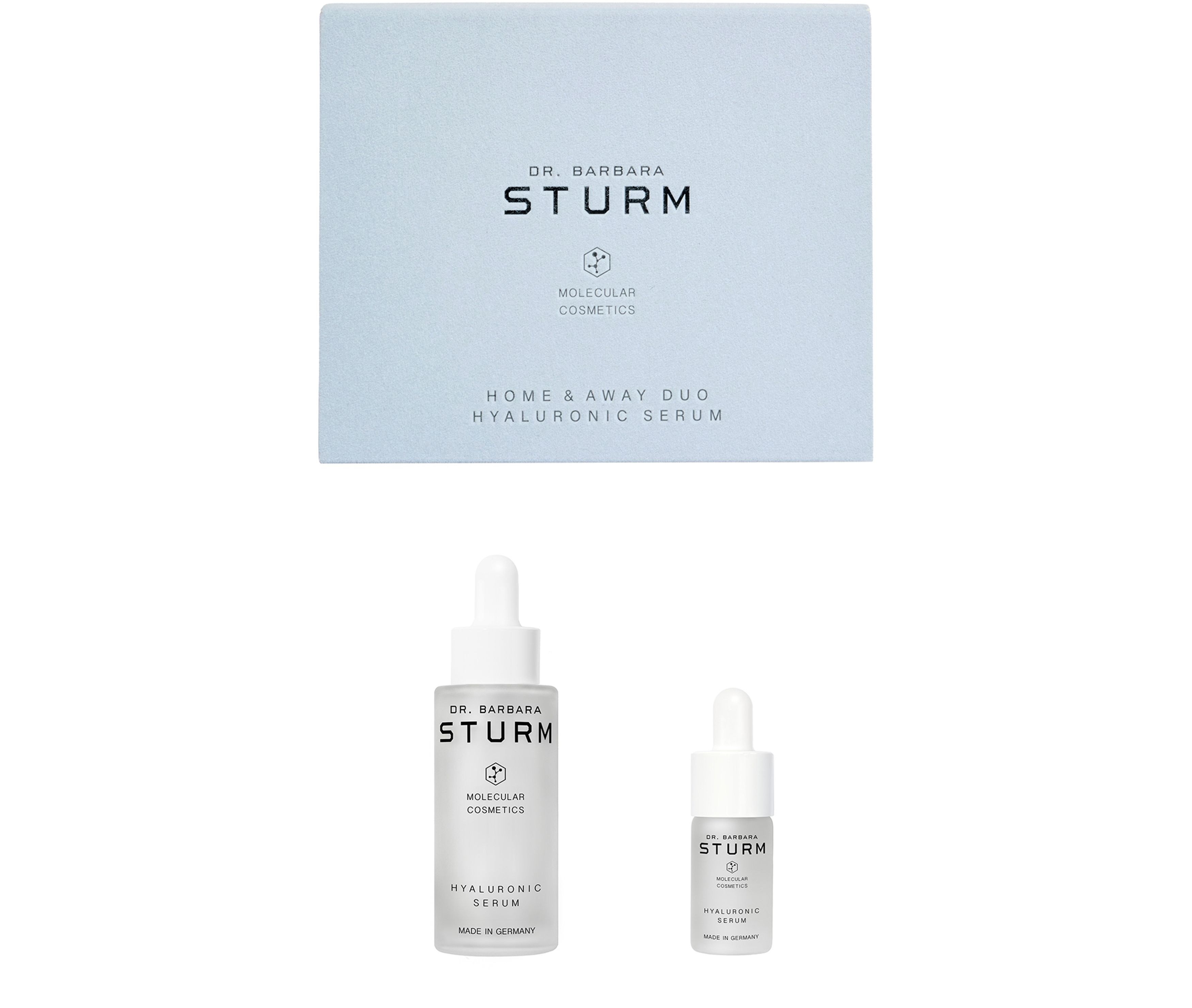 Hyaluronic serum home & away set