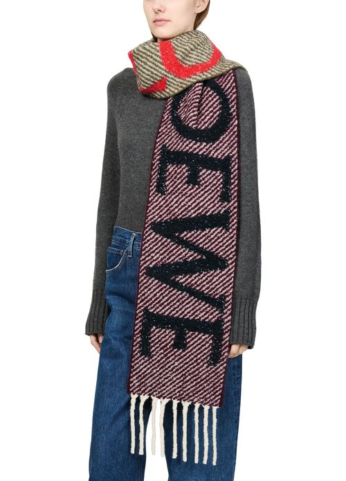 LOEWE Écharpe Leowe en laine et alpaga
