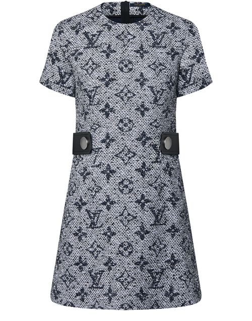 LOUIS VUITTON Monogram Tweed Martingale Dress