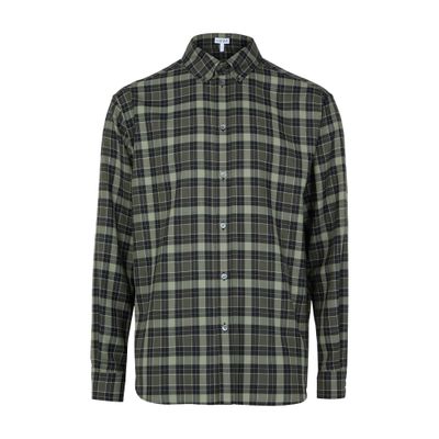 Loewe Long Sleeve Shirt In Wool Blend In Green