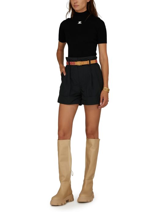 COURREGES Kurzärmeliger Pullover aus Rippstrick