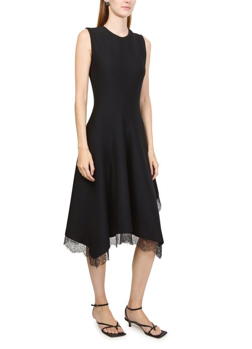 MCQUEEN Lace asymmetric dress