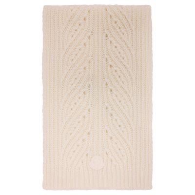Moncler Logo Scarf In Neutral