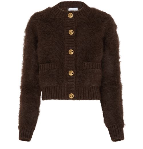 MCQUEEN Knitted cardigan with gold buttons