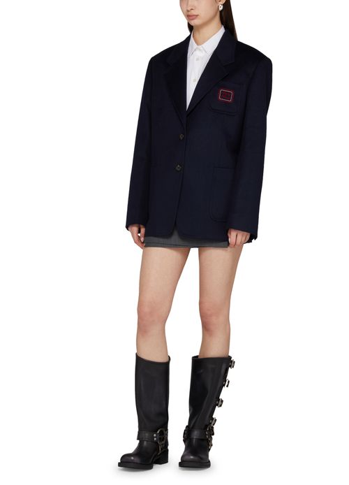 MIU MIU 벨벳 스트레이트 재킷