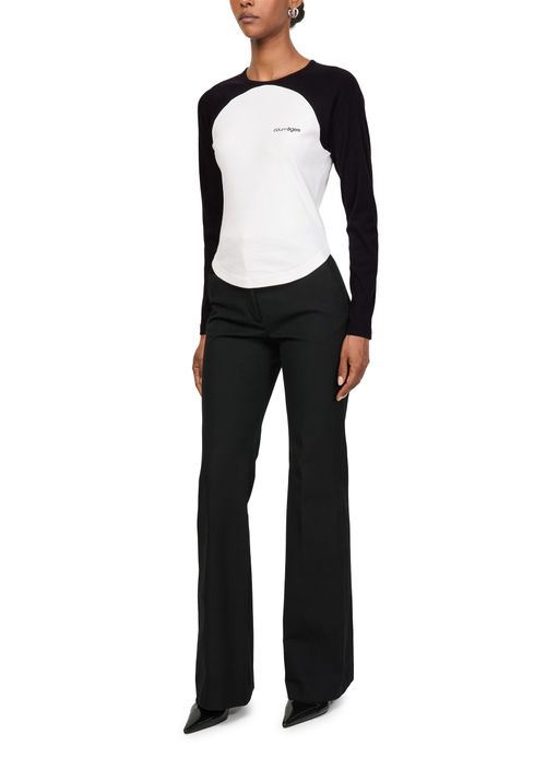 COURREGES Circle contrast long sleeve t-shirt