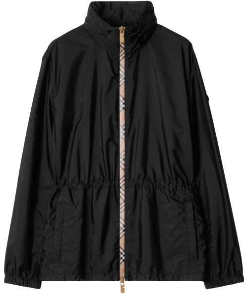 BURBERRY Short Checker-tape Nylon Parka
