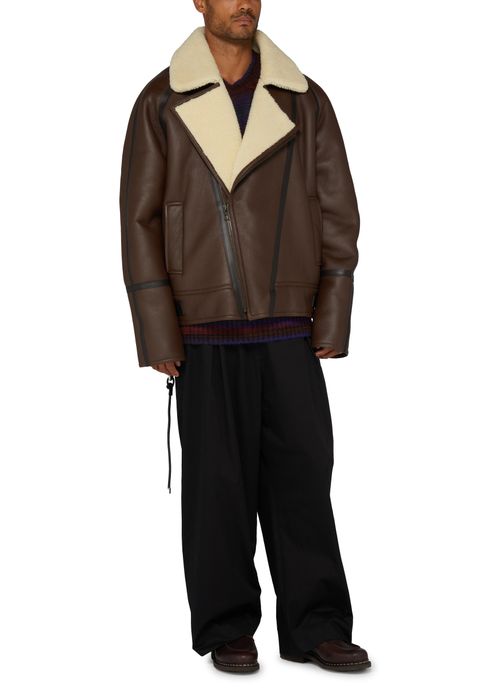 LOEWE Aviator jacket in shearling and calf