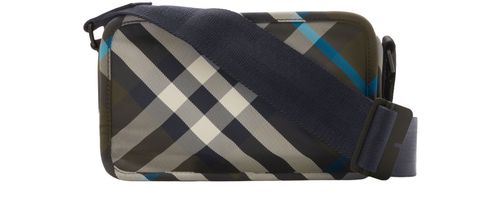 BURBERRY Shield 格纹肩带摄影包