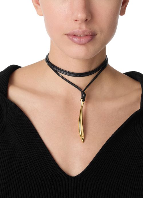 BOTTEGA VENETA Sardine leather necklace
