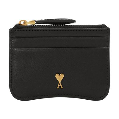 Ami Alexandre Mattiussi Zipped Paris Paris Cardholder In Black