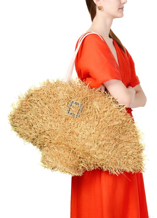 ROGER VIVIER Tres Vivier large basket in raffia