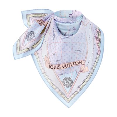Louis Vuitton Lv Map Square 90 In Blue