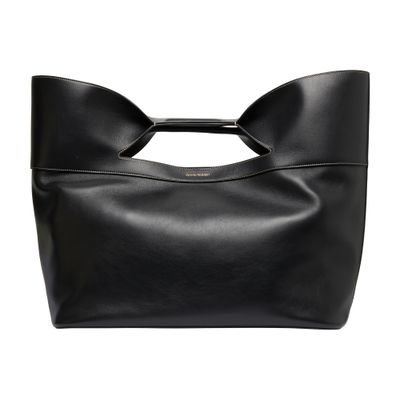 Alexander Mcqueen Small Bow Tote Bag In Black