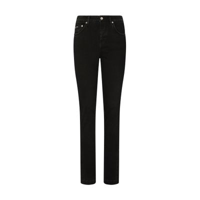 Dolce & Gabbana Logo-patch Denim Jeans In Combined Colour