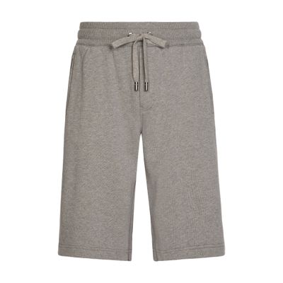 Dolce & Gabbana Men's Grey Jersey Jogging Shorts With Logo Tag Size 44