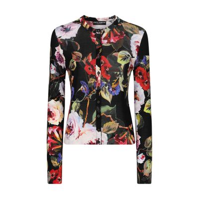 Dolce & Gabbana Women's Multicolor Silk Cardigan Size 44