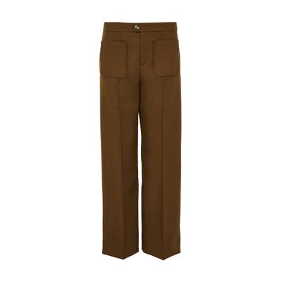 Soeur Straight Harry Pants In Burgundy