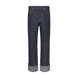 Women's Boyfriend Jeans in cotton denim with Dior Oblique interior