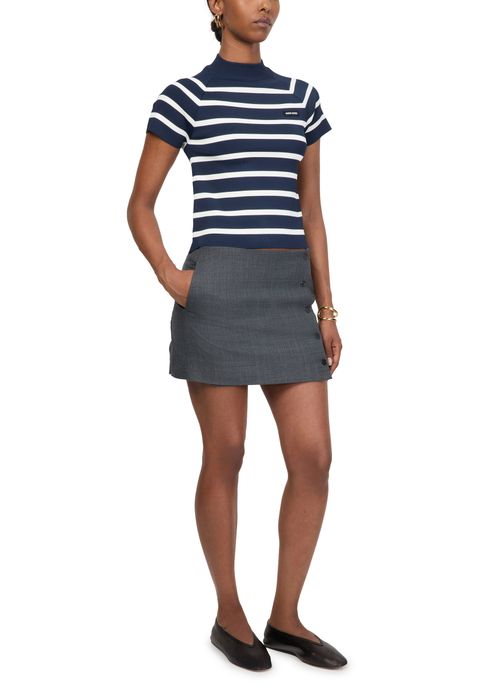 MIU MIU Roll-neck sailor sweater