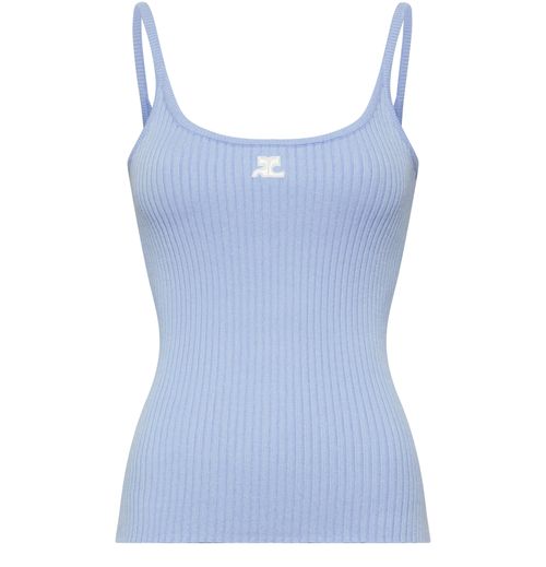 COURREGES Rib Knit Tank Top