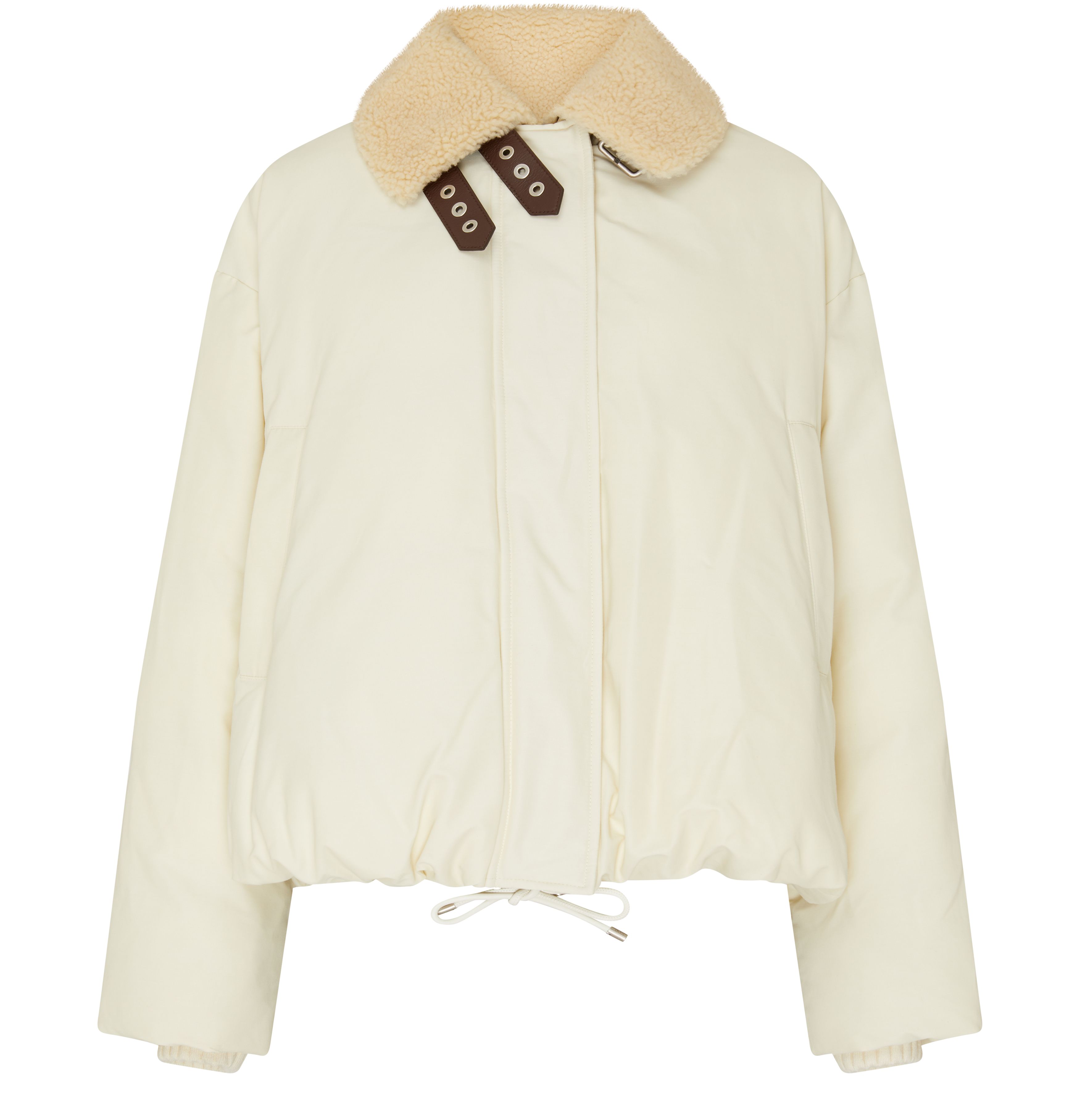 Technical cotton-blend down jacket
