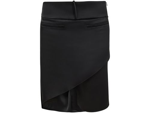 COURREGES Inifinity satin midi skirt