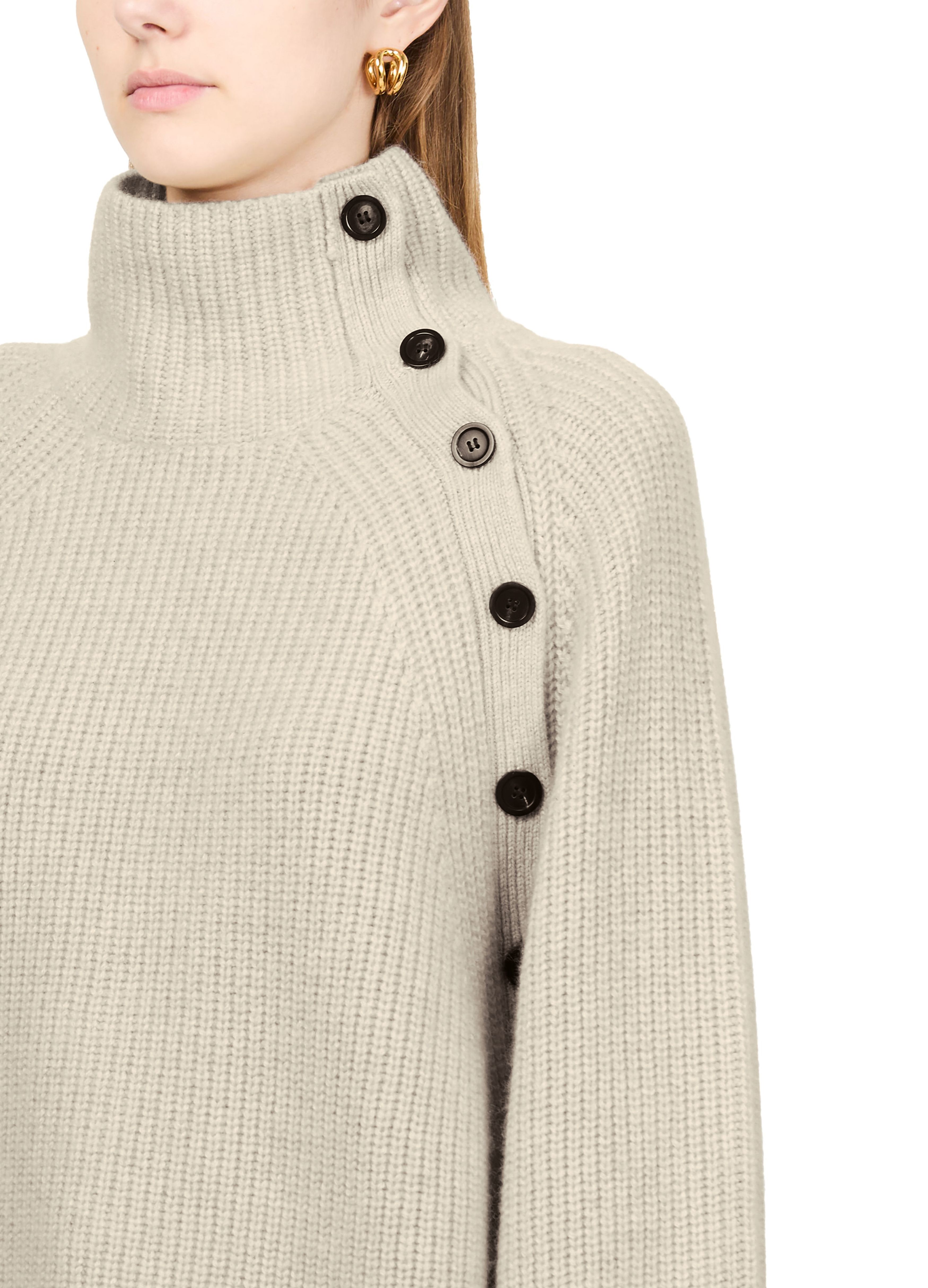 High neck sweater buttoned at the side thumbnail 3