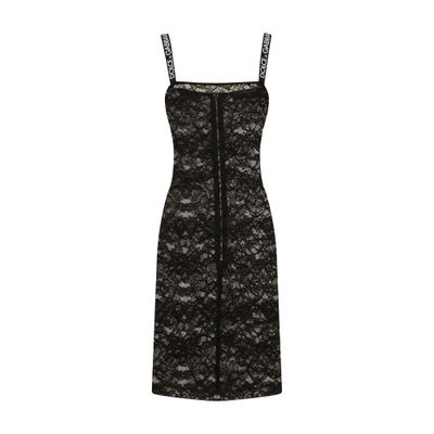 Dolce & Gabbana Short Lace Dress In Black