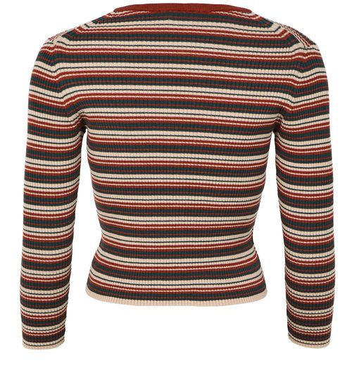 CELINE Crewneck sweater in striped ribbed wool