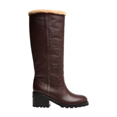 Bally Padma Fur Boots 55 In Animal Print