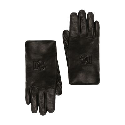 Dolce & Gabbana Men's Black Nappa Leather Gloves Size 8.5