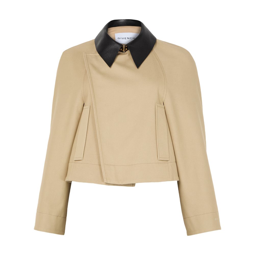 Cropped peacoat in cotton and wool thumbnail 7