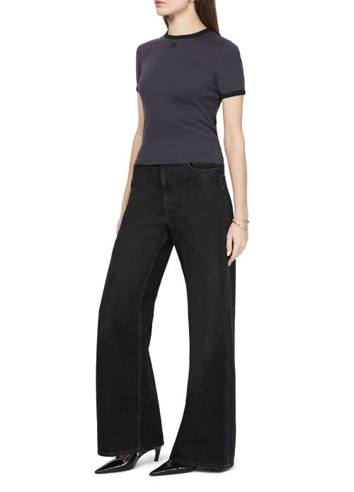 COURREGES Signature contrast t-shirt