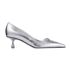 【Jimmy Choo】Scarlett 50 デコルテ パンプス（シルバー） Scarlett 50 | Silver Vintage Metallic Leather Pumps | JIMMY CHOO