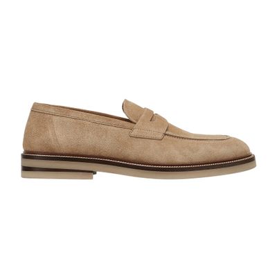 Brunello Cucinelli Loafer Aus Wildleder In Brown