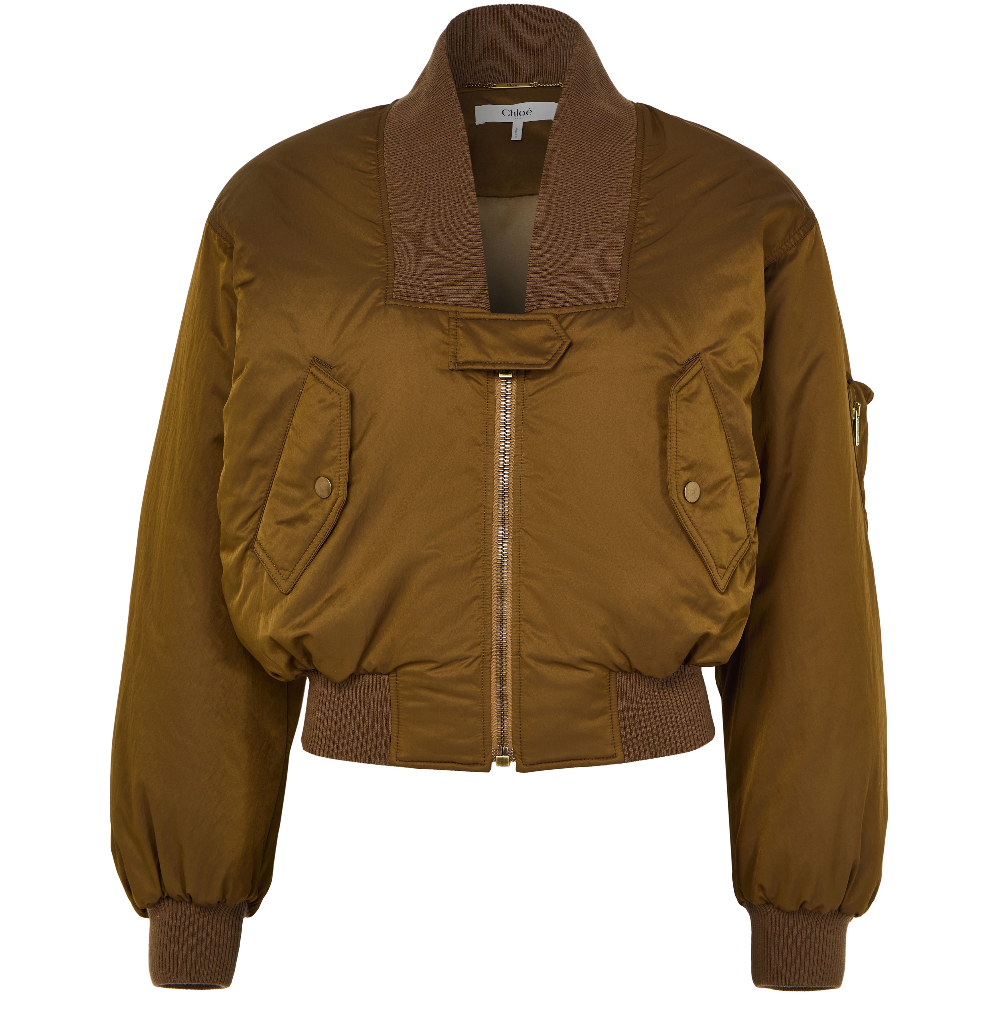 Nylon bomber jacket