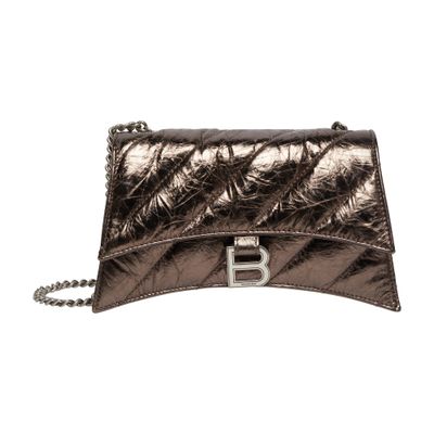 Shop Balenciaga Crush Xs Chain Bag In Dark_bronze