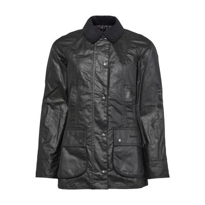 Barbour Collared Button-up Corduroy Jacket In Black